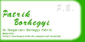 patrik borhegyi business card